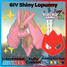 ✨ Shiny Alpha Lopunny 6IV + EVs ✨ Pokemon Legends ZA 🚀 Fast 🚀