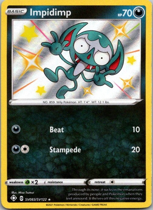 Impidimp Shining Fates: Shiny Vault SV083/SV122 NM Holo