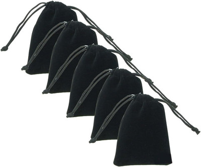 Set of 5 3.5 X 5 Durable Velvet Carry Bag Pouches W/Drawstring for Dice Jewelry 