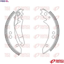 BRAKE SHOE 4136.00 FOR MERCEDES-BENZ HENSCHEL/2-t T1/Platform/Chassis/Van/Bus