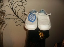 Hey Dude Wendy Silk Moon Shoes Women Size8 White Low Natural Collection NEW