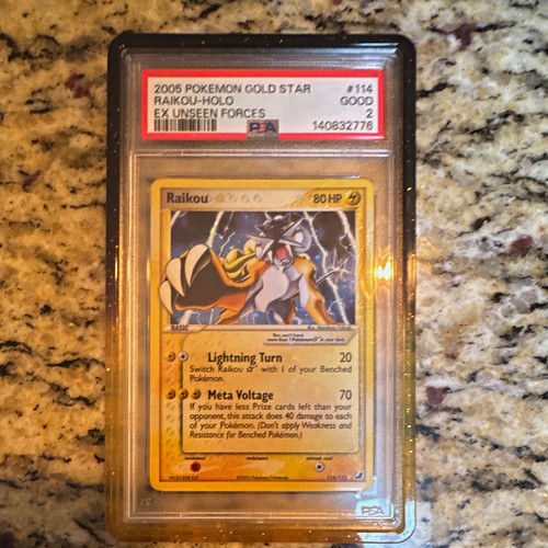 The Pokémon Company Raikou Star Gold Star 114/115 EX Unseen Forces Holo