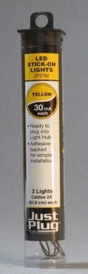 Woodland Scenics JP5742 Just Plug Yellow LED Stick-On Lights (Pack of 2)