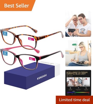 Lightweight Blue Light Glasses for Adults Reduce Eye Fatigue UV Glare Blocker