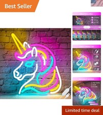 Dimmable Unicorn Neon Sign - USB Powered LED Light for Girls' Room Decor