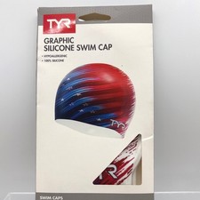 TYR Graphic Silicone Swim Cap Hypoallergenic 100 Silicone-USA Graphic