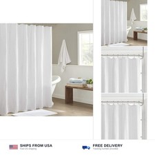 Madison Park Arlo 100 Cotton Shower Curtain, Texture Waffle Weave Design Hot...