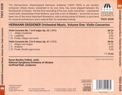 KAREN BENTLEY POLLICK / GOTTFRIED RABL HERMANN GRÄDENER: ORCHESTRAL ...
