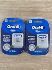 2 Oral-B Glide Floss Deep Clean Cool Mint 43.7 Yards 40 m each MIcro-Textured