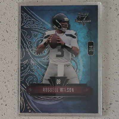 Wild Card Card Studs Russell Wilson Seattle Seahawks 7CSL-RW 2026 3/4