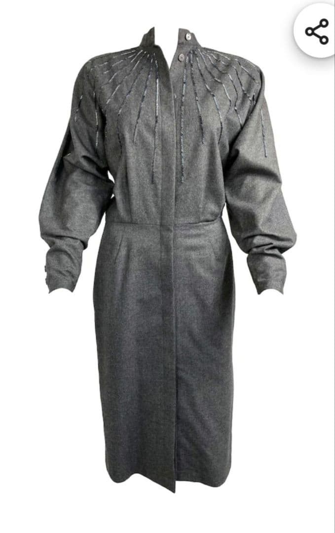 GUCCI Vintage Batwing Dress Beaded Decoration One Piece Size 38 147368K Authen thumbnail 20