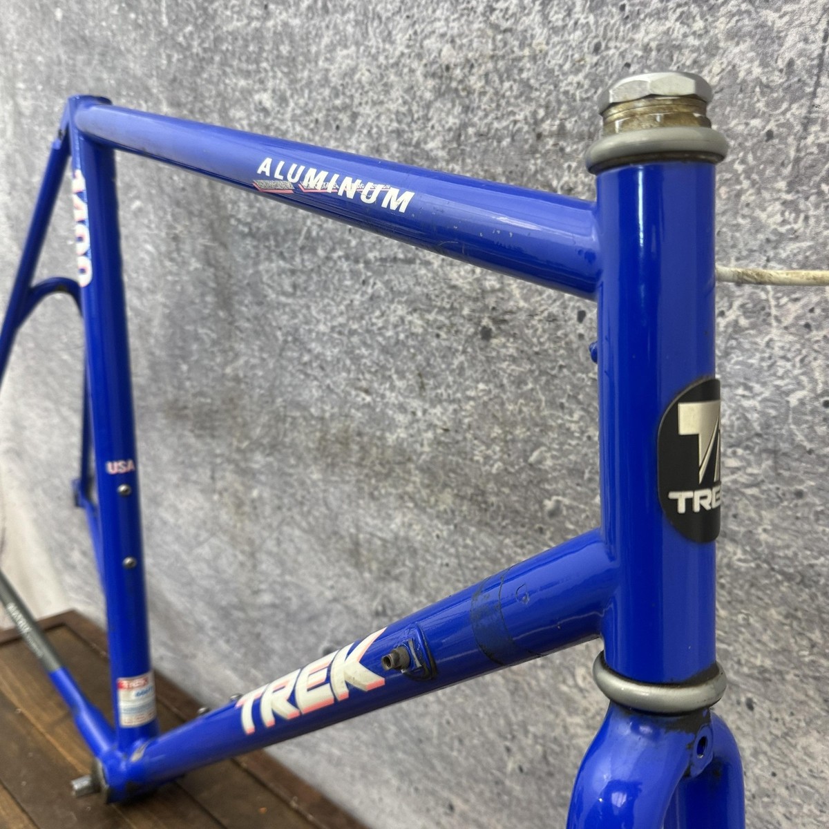 Vintage Trek 1400 Aluminum Road Bike Frame 59cm Blue USA Classic Vintage Trek 1400 Aluminum Road Bike Frame 59cm Blue USA Classic