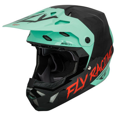 Fly Racing Formula CP SE Rave MX Helm schwarz mint rot