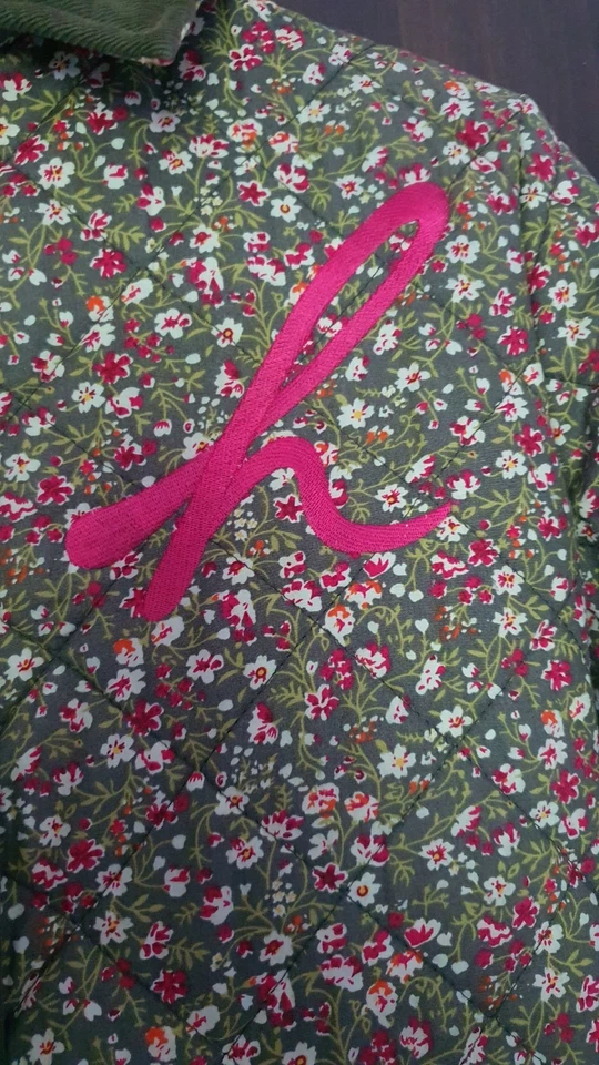 Henleys Quilted Jacket Coat Top Floral Pattern Size 10 Measurements Provided - Image 2 of 4