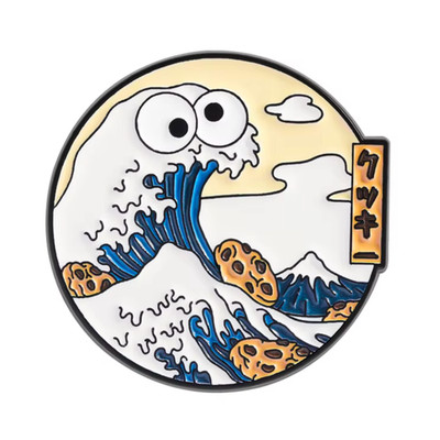 Cookie The Great Wave off Kanagawa Pin Anstecker