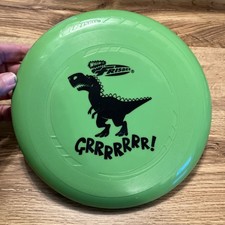Wham-O Frisbee  Dinosaur GRRRRRRR   Green With Black Graphics