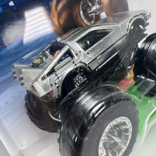 Hot Wheels Monster Trucks Back to the Future Time Machine. NEW. BOX Shipped!