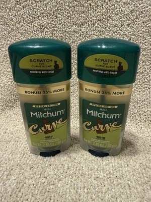 2x Mitchum Men Special Edition CURVE Fragrance Solid Antiperspirant & Deodorant