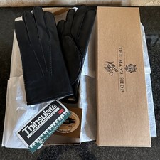 Gants homme Fownes noir Geniune cuir fin neufs vintage taille L artisanal 3M