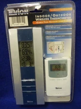 VTG NIP TEVION INDOOR OUTDOOR WIRELESS THERMOMETER DIGITAL CLOCK LCD DISPLAY