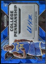 David Singleton Rookie 2023-24 Prizm Draft College Penmanship Auto Blue Ice #26 