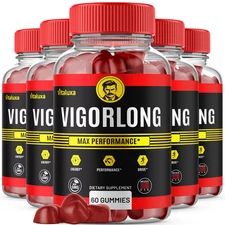 (5 Pack) VigorLong Male Gummies, Vigor Long Advanced Men Performance (300 ct)