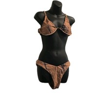 Push Up Print 3-Piece Bikini Set with Sarong Wrap Beachwear