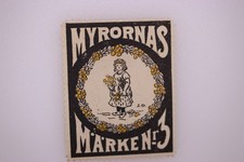 Sweden 1916 Myrornas Marken Nr 3 Christmas Seal Art Deco Label JO Artist