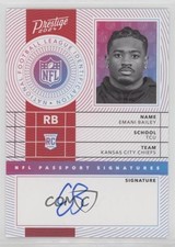 2024 Panini Prestige NFL Passport Signatures Emani Bailey #NPS-EBY Auto 1iw5