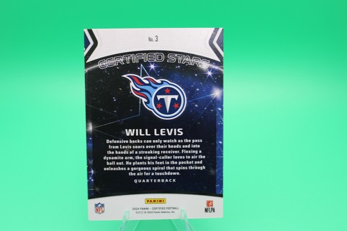 2024 Panini Certified - Certified Stars Will Levis #3 Purple Mirror /10 - Picture 5 of 7