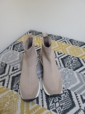 ☆ Nude Dune London Engel Laceless Stretch Sock Hidden Wedge Boots Size 7 EU 40 ☆