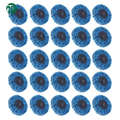 25 Pack 3'' Quick Change Easy Strip and Clean Discs Fit For Paint Rust Blue US