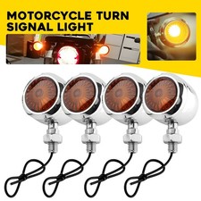 Motorcycle Indicators Amber Turn Signal Light Blinker Bullet Lamp 12V Waterproof
