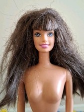 Vtg Barbie Pretty Flowers Brunette With Bangs 1999 Fashion Avenue Nude 4 Ooak
