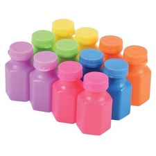 Neon Party Bubbles, Bubbles for Kids w/Wands and Bottles to Blow Bubbles,