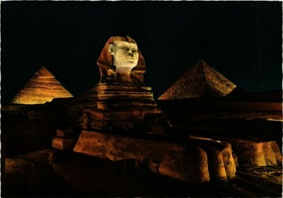 CPM Gizeh Sphinx und Pyramiden bei Nacht ÄGYPTEN (852770)