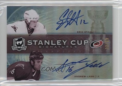 2009-10 The Cup Stanley Signatures Dual 12/25 Andrew Ladd Eric Staal Auto 2oh