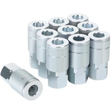 1/4 Air Hose Fittings, 1/4 Inch Female Threads Size, Automotive T-type Couple...