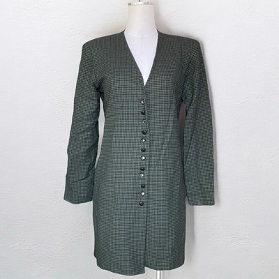Vintage Sylvia Heisel 80s Working Girl Melanie Griffith Houndstooth Wool Jacket