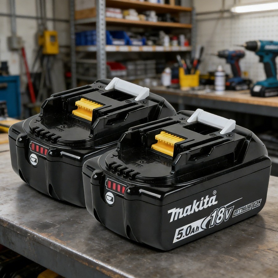 Makita BL1850B-2: Two 18V LXT 5.0Ah Lithium-Ion Batteries in Black Finish