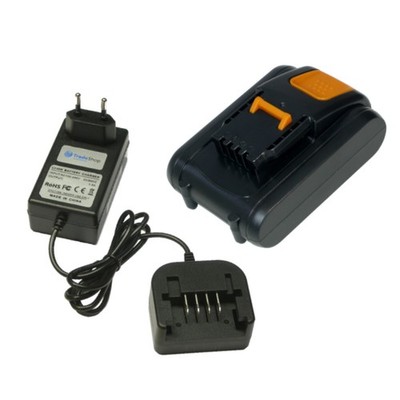Set: Li-Ion Akku 20V 5000mAh + Ladegerät für Rockwell RK2853K2 RK2855K2 RK2856