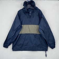 Vintage Gap Anorak Hoodie Jacket Mens Extra Large XL Blue Logo Nylon 90s Y2K