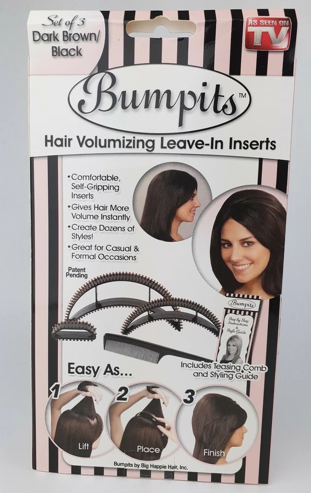 Inserciones voluminizadoras para cabello Bumpits - PAQUETE DE DOS - Rubio y marrón oscuro Mejor NUEVO Foto 2 de 4