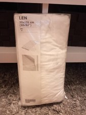 @@NEW IKEA Len White 2x Fitted Crib Sheets 28x52” Baby Bed Sheets Set of 2 Nice@