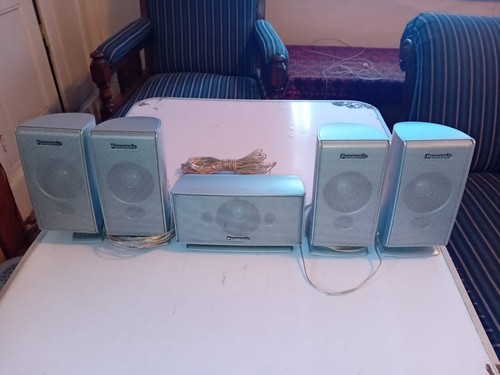 1-5x Panasonic sistema di altoparlanti argento altoparlanti surround SB-FS520 SB-PC520 - Foto 2 di 12