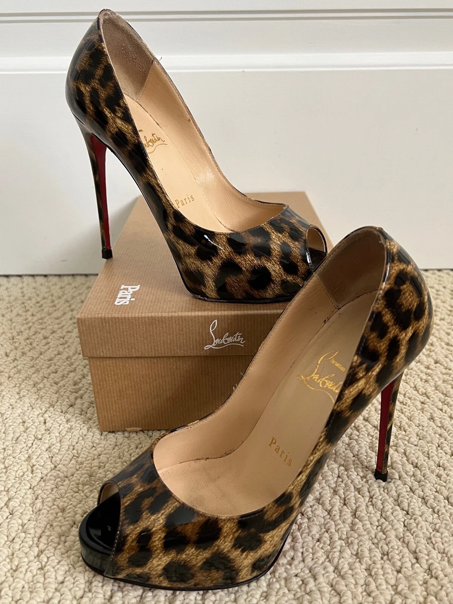 Leopard patent cheap pumps
