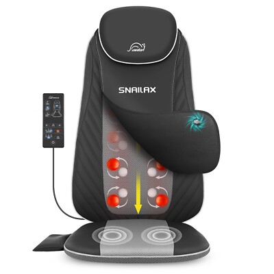 Snailax Upgraded Shiatsu Back Massager with Heat, Deep Tissue Kneading Massage