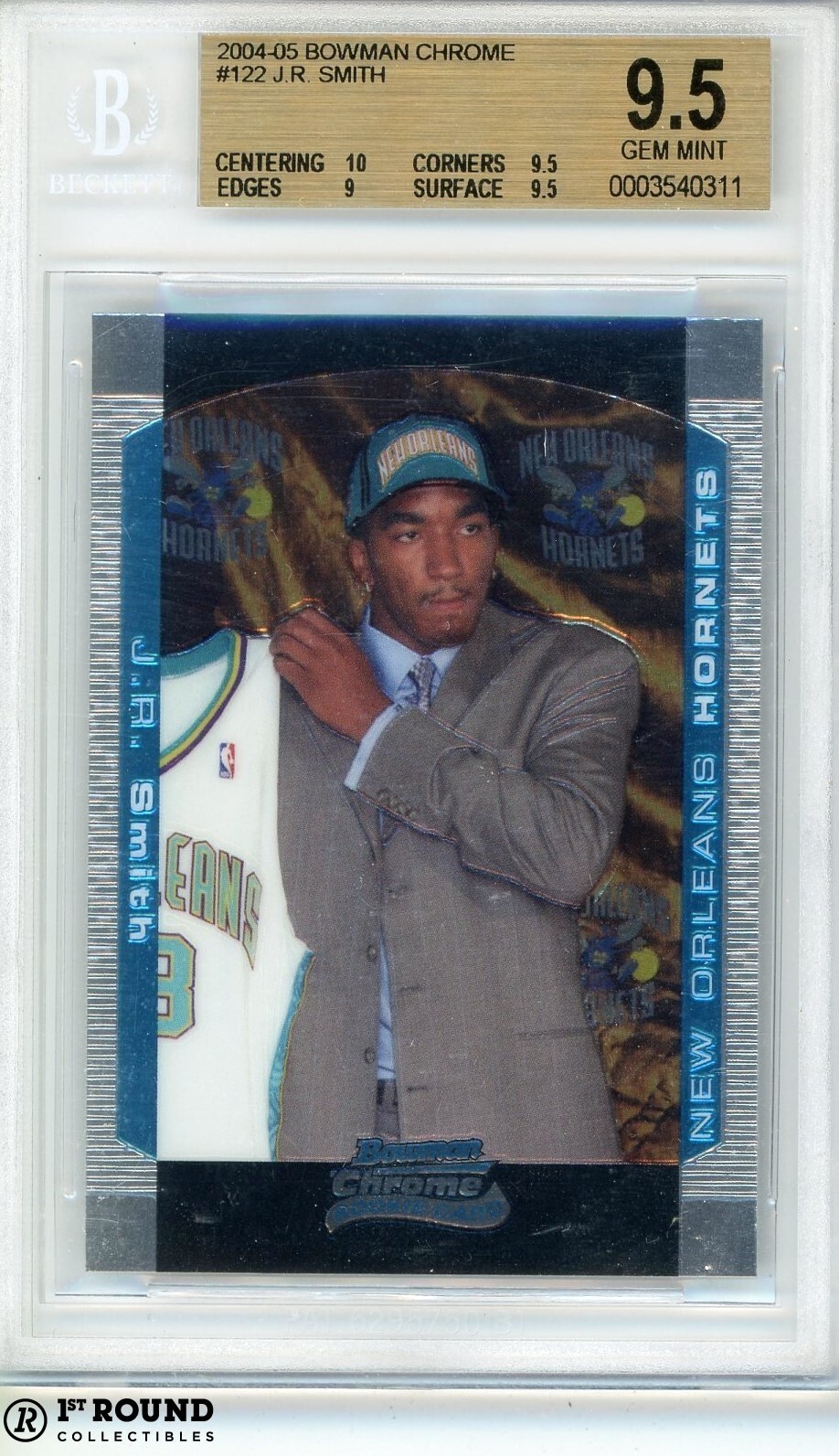 J.R. Smith RC BGS 9.5: 2004-05 Bowman Chrome Rookie Card #122