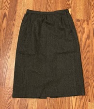 JH Collectibles Womens Gray Size 14 Wool Skirt Below Knee Lined USA Made