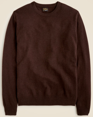 NWT J.Crew 100% Cashmere Sweater Brown Espresso Crewneck Cozy Soft Men New  | eBay